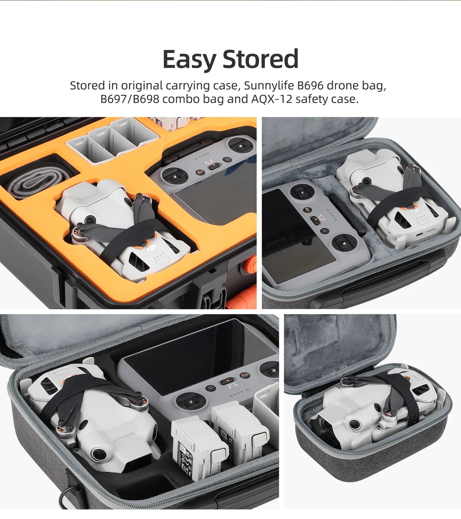 Accessories Kit for DJI Mini 4 Pro, Easy Stored Stored in original carrying case, bag Kafttuaie