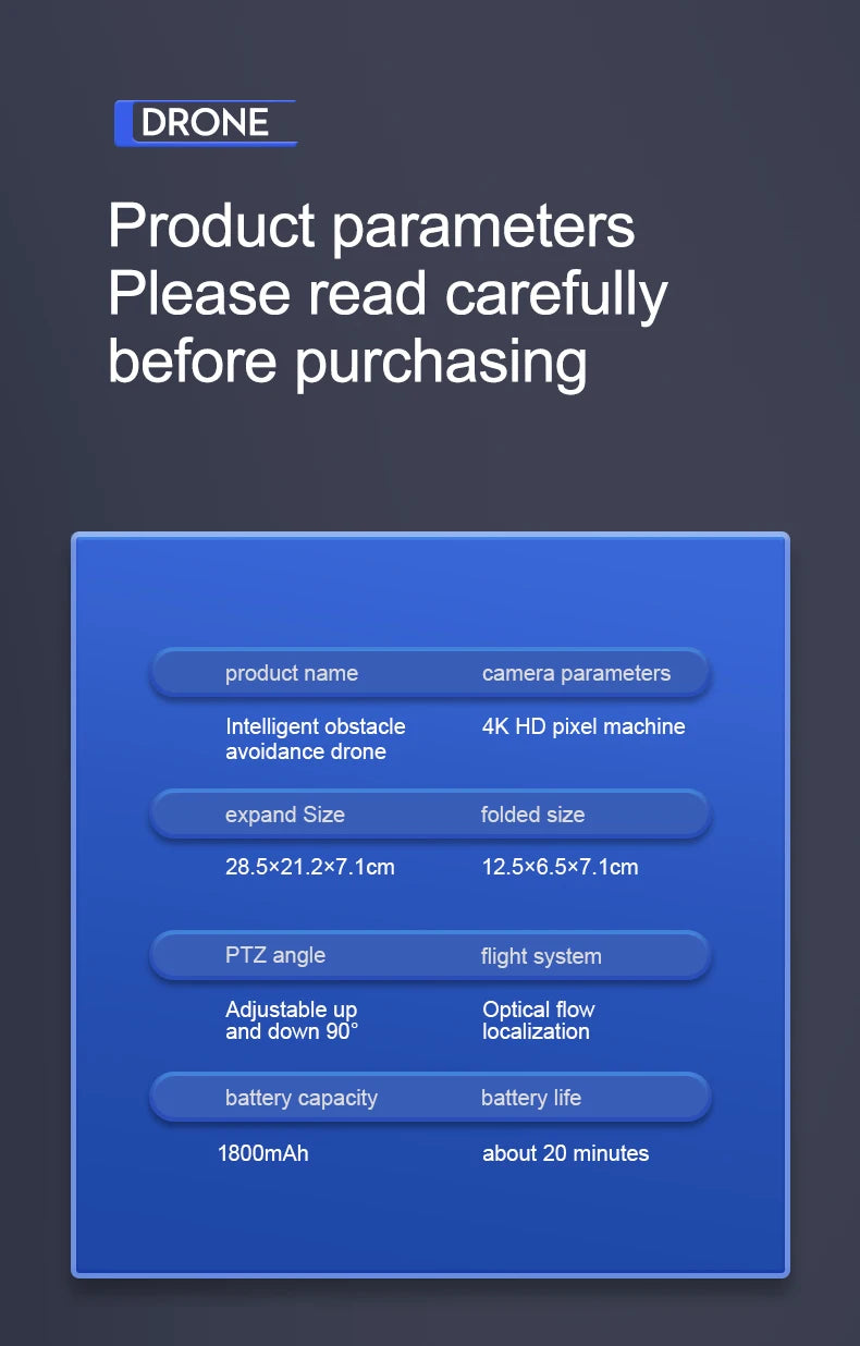 S172 Max Drone - Optical Flow Positioning Five-sided Obstacle Avoidance Drone 4K GPS WIFI FPV Folding Four-axis RC Helicopter Toy 28 S172 Max Drone, drone product parameters please read carefully before purchasing product name camera parameters intelligent obstacle