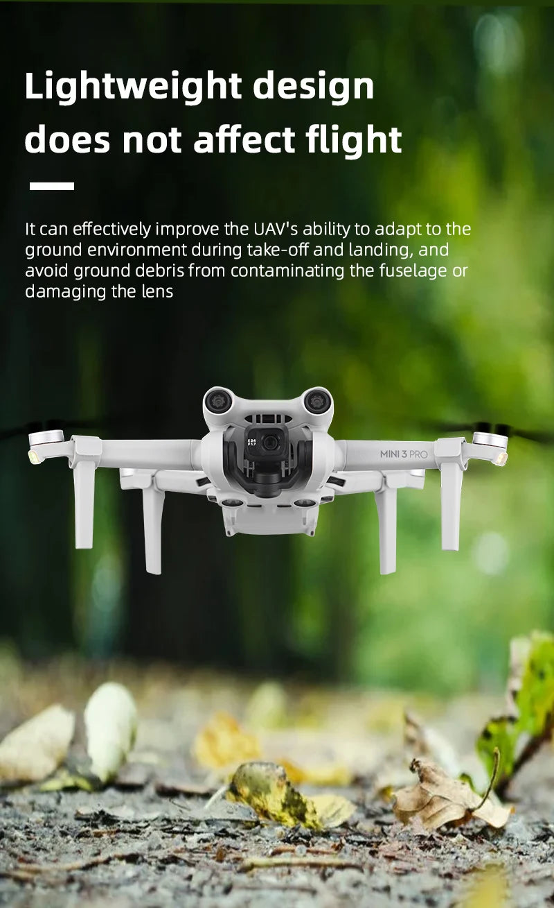 Landing Gear for DJI Mini 3 PRO Drone, light weight design does not affect flight . can effectively improve the UAV's ability to
