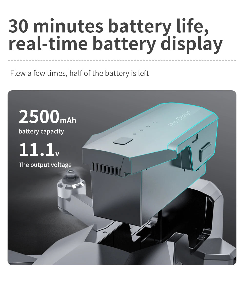 New GPS Drone, 30 minutes battery real-time battery display Flew a few times, half of the