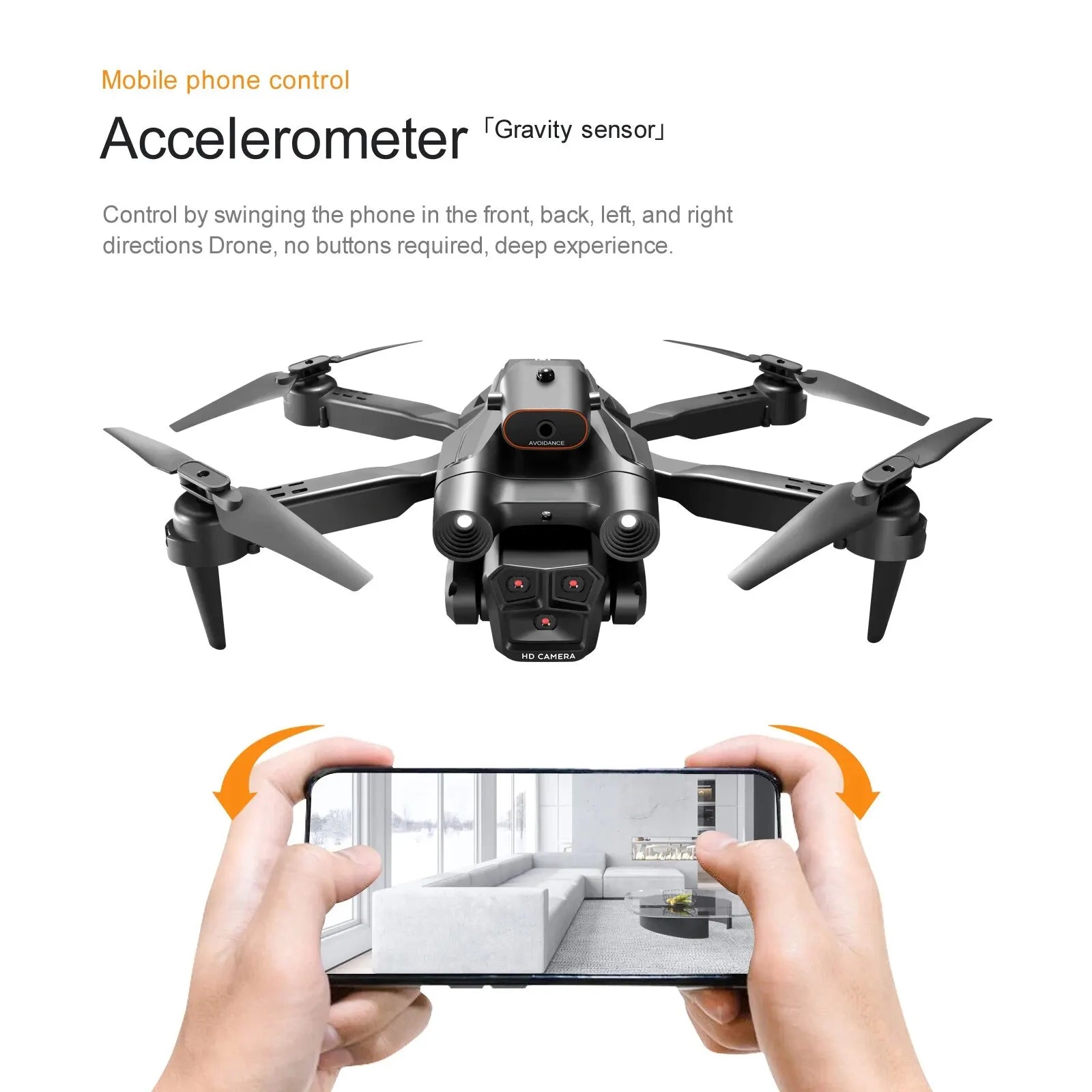 S92 Drone, mobile phone control by swinging the phone in the front; back;