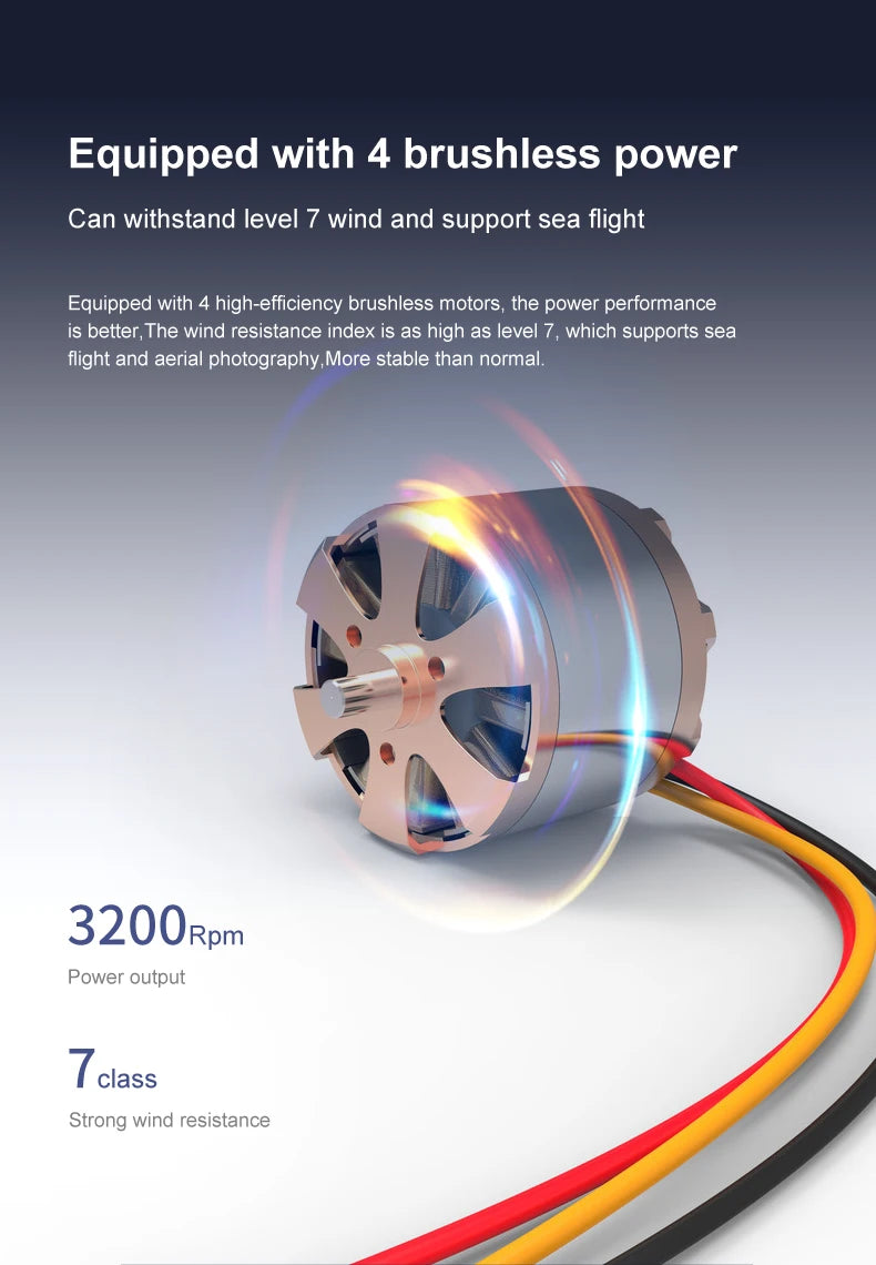 8819 pro Drone - 3-Axis Gimbal 8k Profesional with HD Camera 5G GPS WIFI FPV Brushless Motor Dron Obstacle Avoidance RC Quadcopter Professional Camera Drone 40 8819 pro Drone, 4 high-efficiency brushless motors, the power performance is better