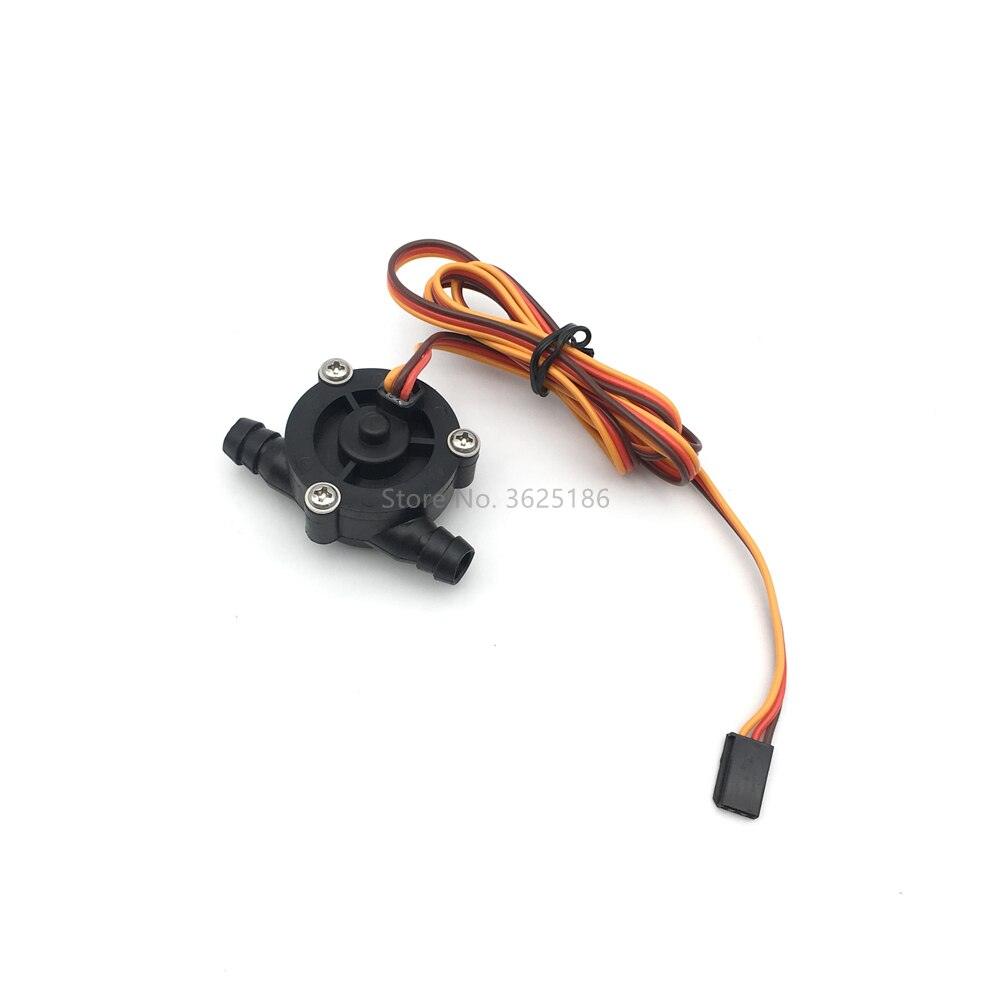 1pc 0.2-6L/min Water Flow Sensor - 8mm Pipe Interface Black Turbine Flowmeter Liquid Measuring Device for RC Plant UAV Accessories - RCDrone