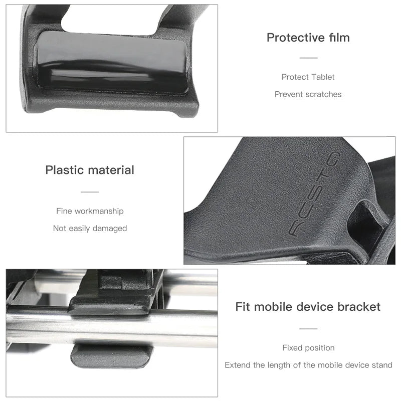 For DJI MINI 2 Remote Control Extend Smartphone Tablet Bracket Clip Holder for Mavic AIR 2/Air 2S/Mavic 3 Drone Accessories 16 Protective film Protect Tablet Prevent scratches Plastic material Fine workmanship Not easily damaged Fit mobile device bracket