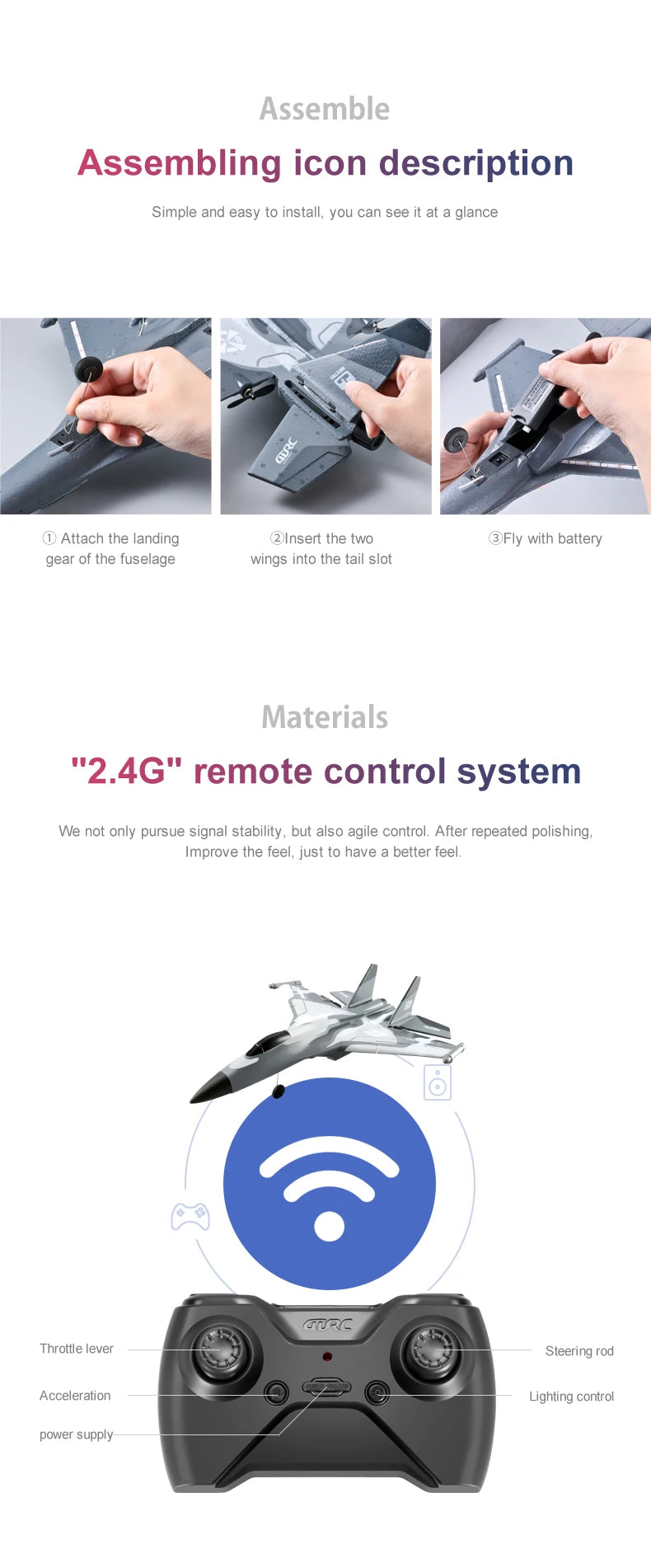 G1 RC Airplane, after repeated polishing, Improve the feel, just to have a better feel.