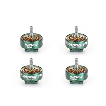 Mamba System 2306.5 1650KV brushless motors are high-performance components for FPV drones, offering power and efficiency.