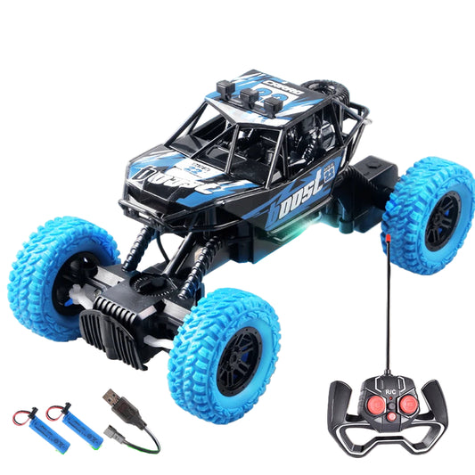 RC Car Off-Road Buggy 6621 with Rubber Tires, LED Light, 4-Channel MODE2 Remote, USB Rechargeable Lithium Battery