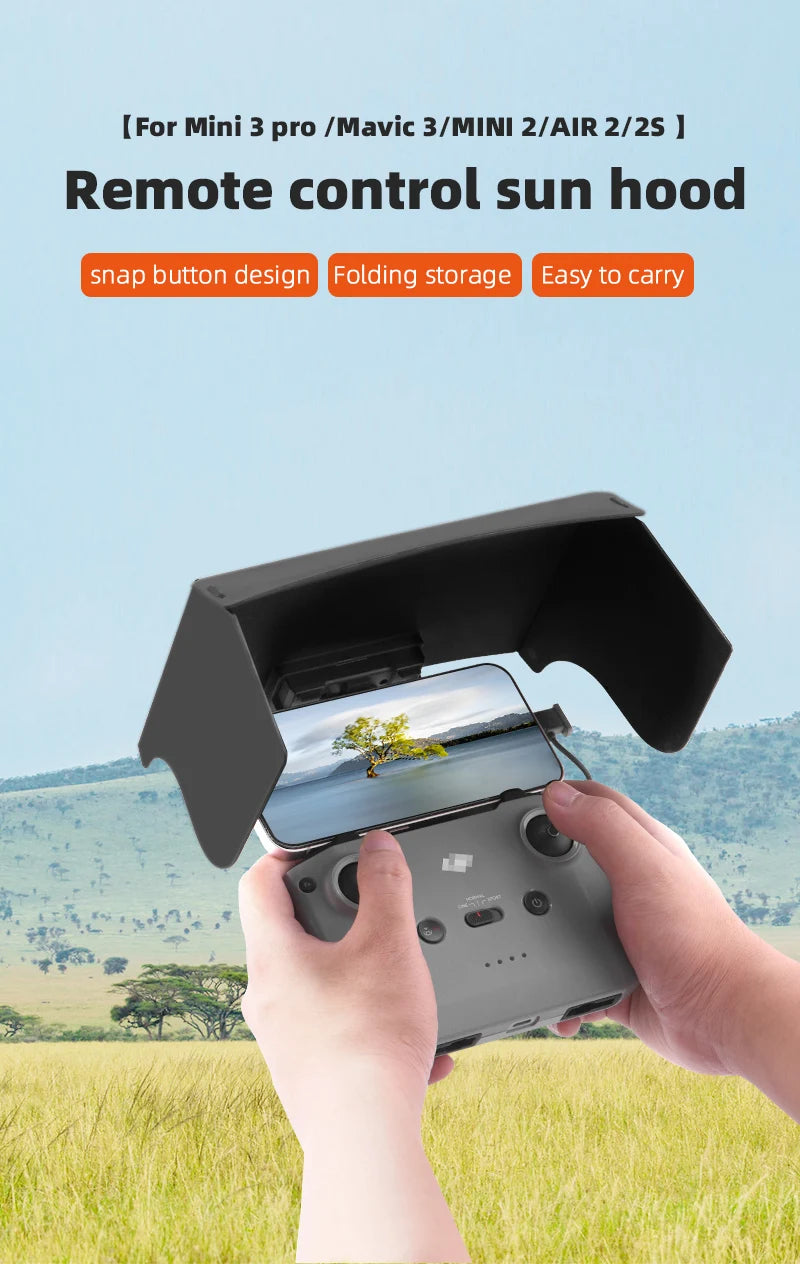 Phone Sun Shade for DJI MINI 3 PRO/MAVIC 3/MAVIC AIR 2/2S/MINI 2 Remote Controller Sunshade Hood Drone RC-N1 Accessories 8 DJI MINI 3 PRO/MAVIC