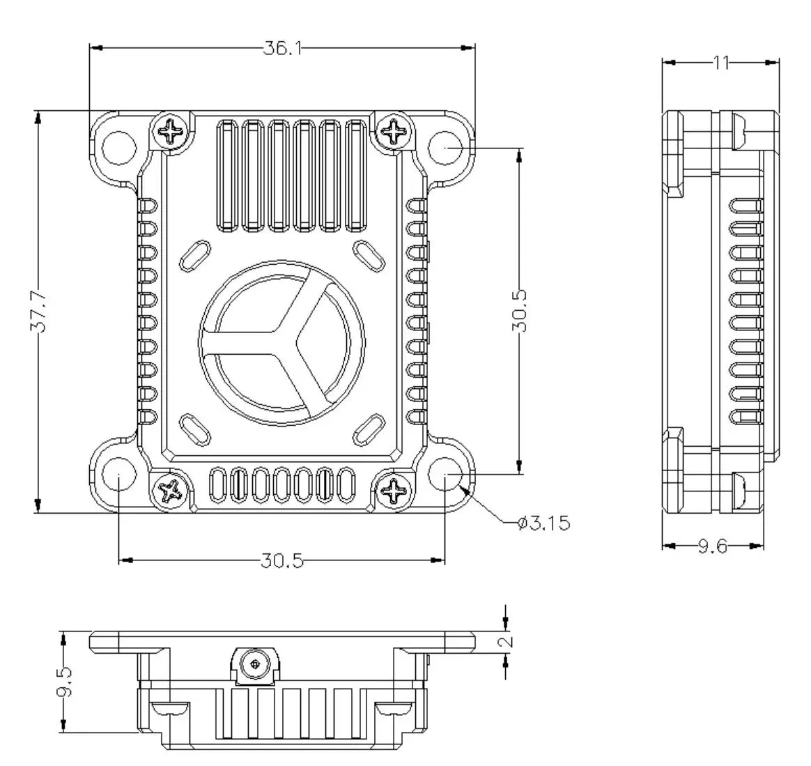 5.8GHz 3W 48CH VTX - 25mW/1000mW