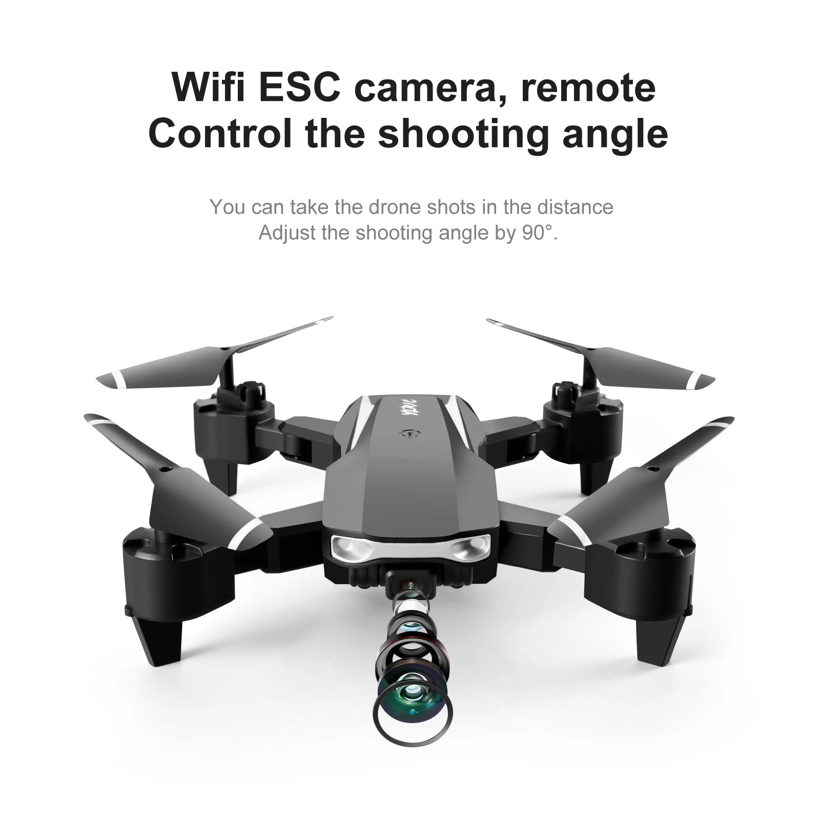S90 Mini Drone - 4K Profession HD Wide Angle ESC Camera 1080P WiFi Fpv Dual Cameras Height Keep Helicopter Toys for Boys 18 S90 Mini Drone, wifi esc camera, remote control the shooting angle you can take the