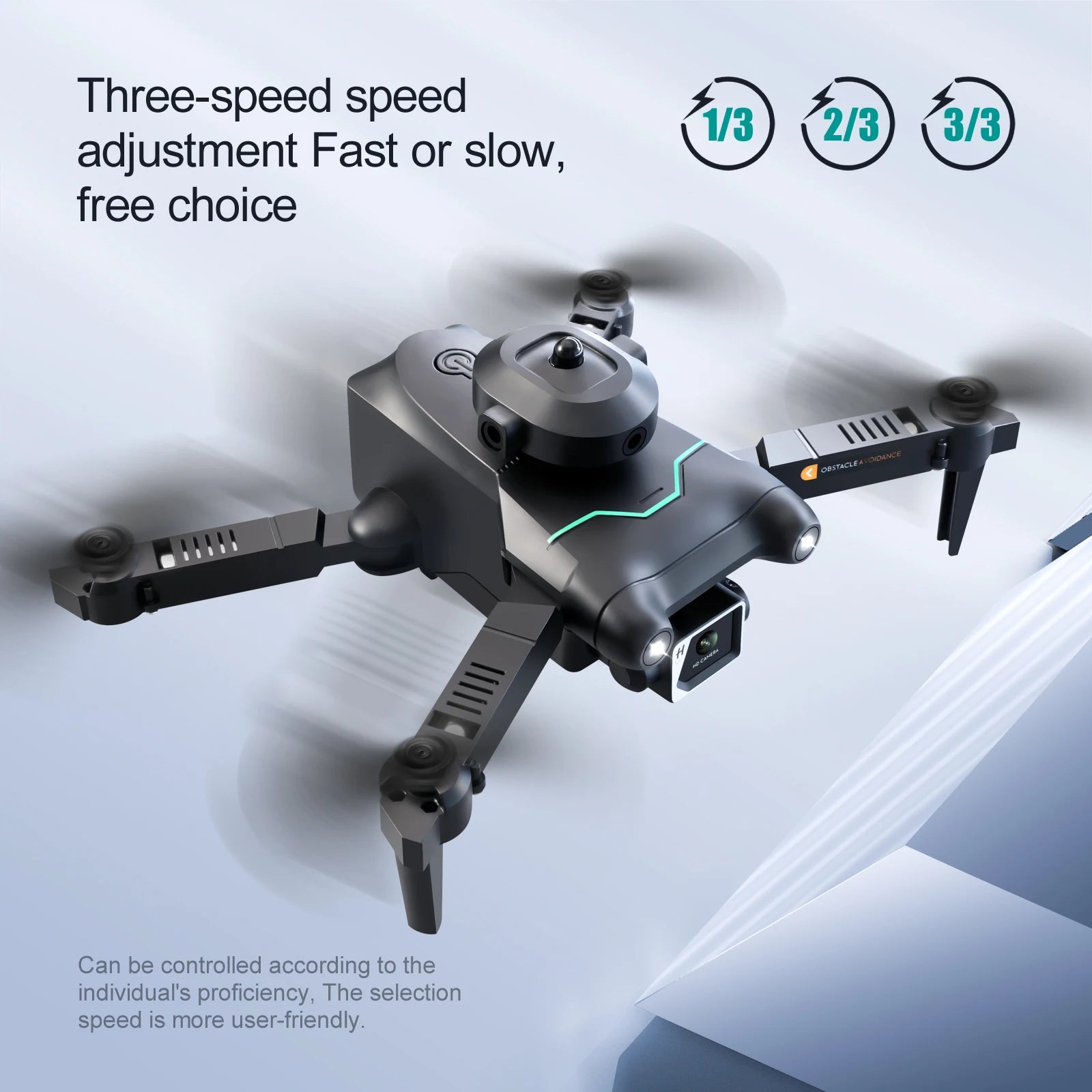 S96 Mini Drone, three-speed speed 1/3 2/3 3/3 adjustment fast or slow,