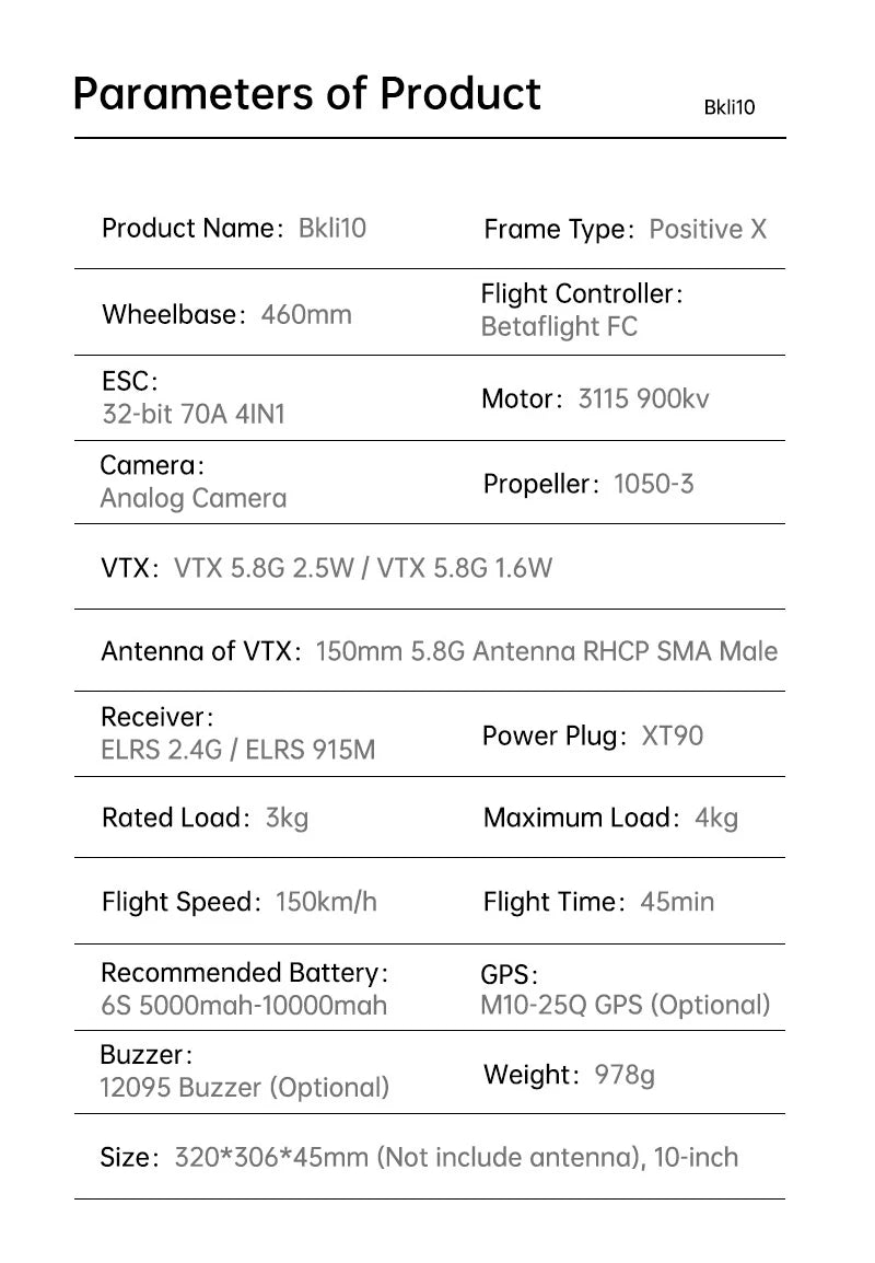 Sequre Bkli10 10Inch FPV, Introducing Sequre Bkli10, a high-performance 10-inch FPV drone for long-range racing with advanced features like 4K camera and ELRS support.