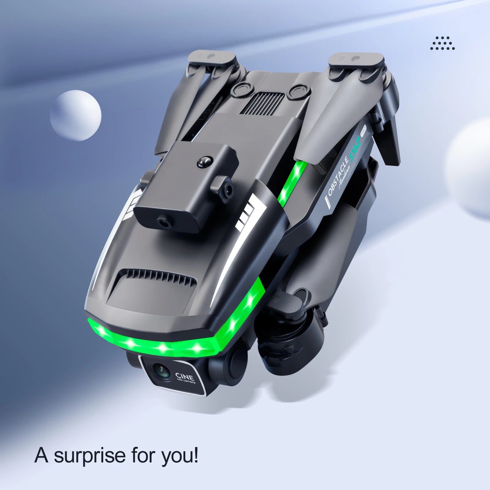 S162 Pro Drone, four arms can be folded, small size, easy to carry.