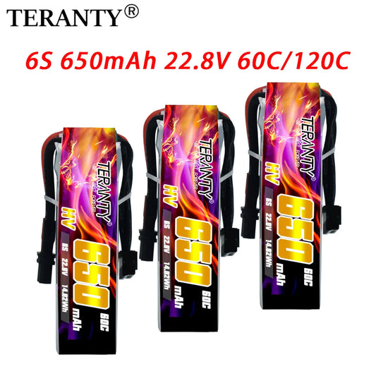 Teranty 6S HV 22.8V 650mAh 60C/120C Lithium Battery For FPV Drone