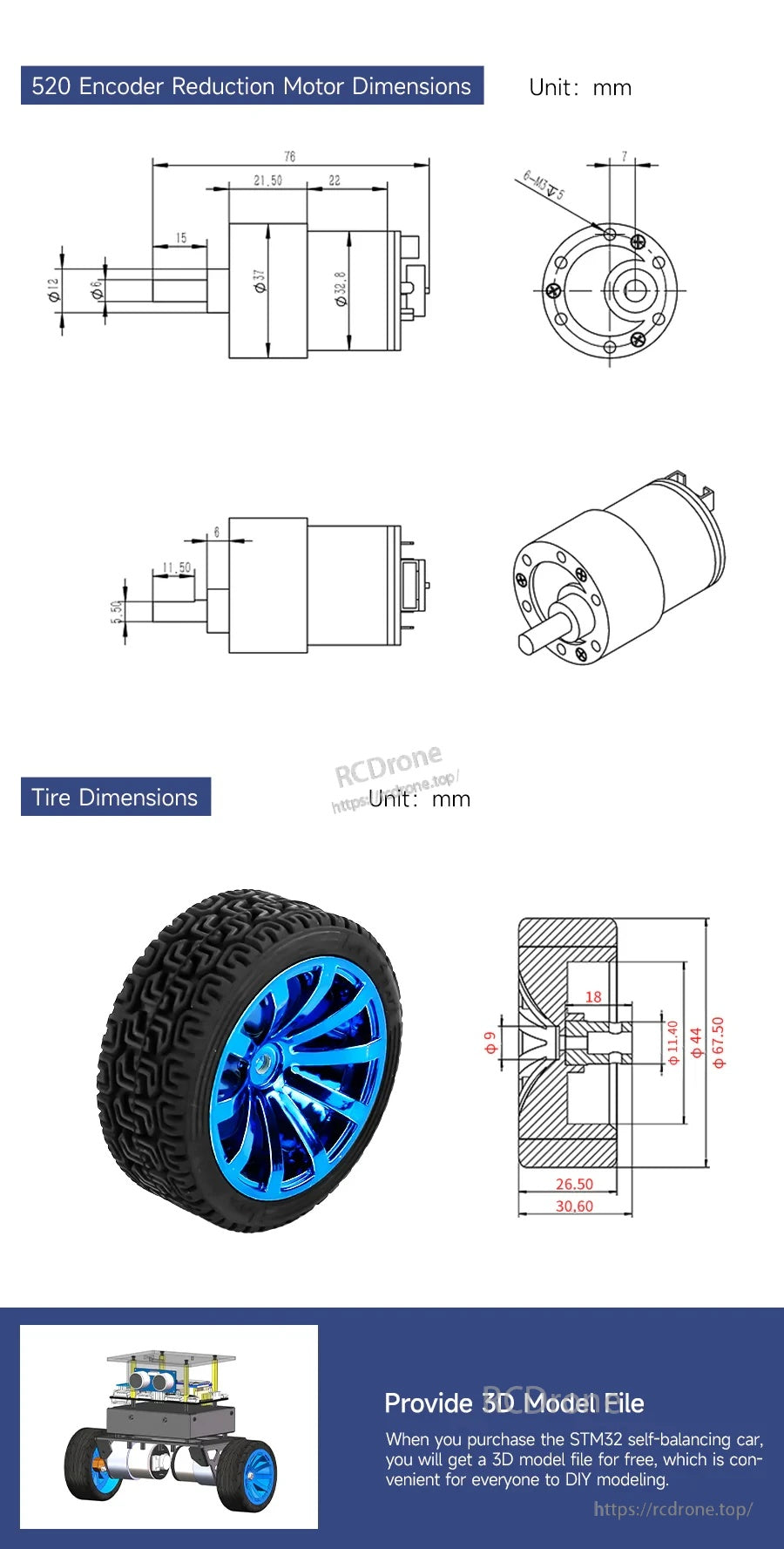 Self-balancing Robot Car Chassis Kit