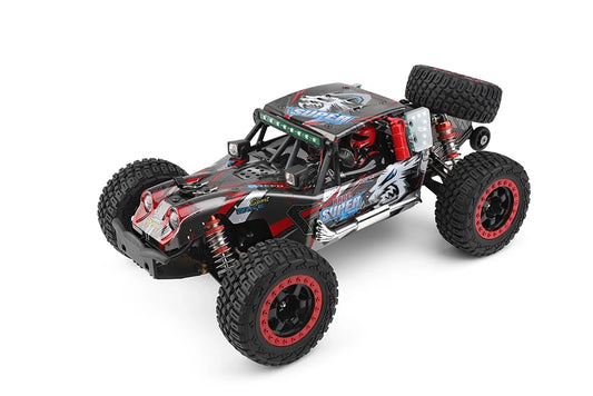 WLtoys 124028 1:12 60KM/H 4WD Brushless RC Car with 2800KV Motor, Metal Chassis, LED Lights, and 100m Remote Control