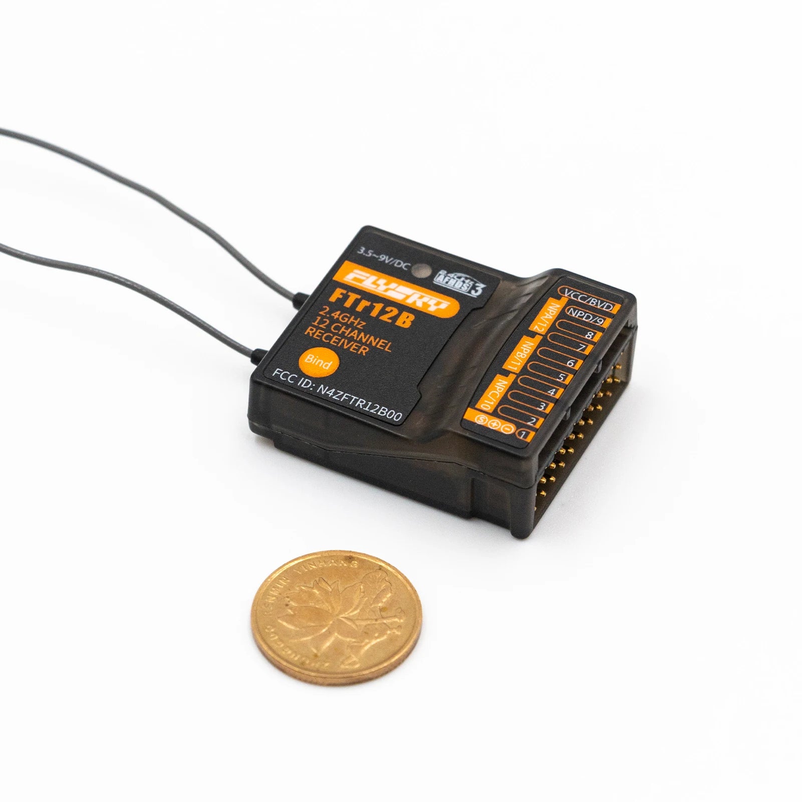 FLYSKY FTR12B 2.4GHz 12CH Receiver - for RC Airplane Helicopter Vehicle Dual Antennas for PL18 NB4 NB4 Lite AFHDS3 Transmitters 12 FLYSKY FTR12B 2.4GHz 12CH Receiver, NPDZ9 4GHz CHANNEL RECEIVER 1 Bind FCC