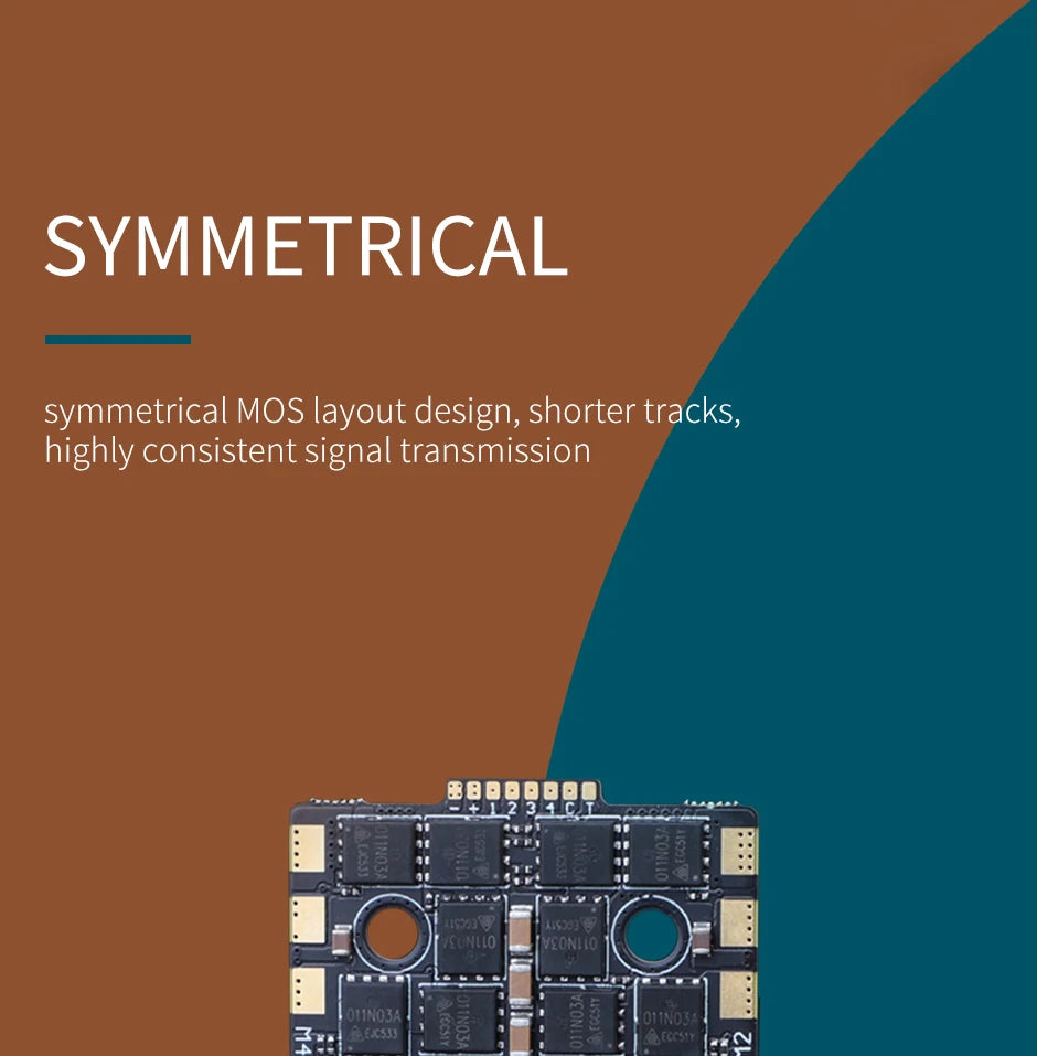 SYMMETRICAL symmetrical MOS layout design; shorter tracks, highly consistent