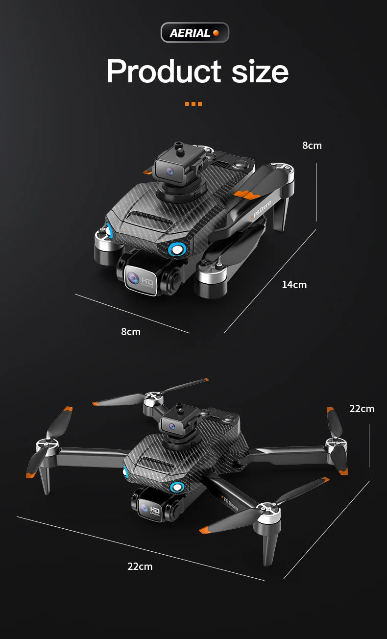 P8 Pro GPS Drone - 2023 Brushless 4K Dual Camera WIFI Quadcopter Five-Sided Intelligent Obstacle Avoidance Helicopter Toy 51 P8 Pro GPS Drone, AERIAL Product size 9cm 14cm 8cm 23cm 22c
