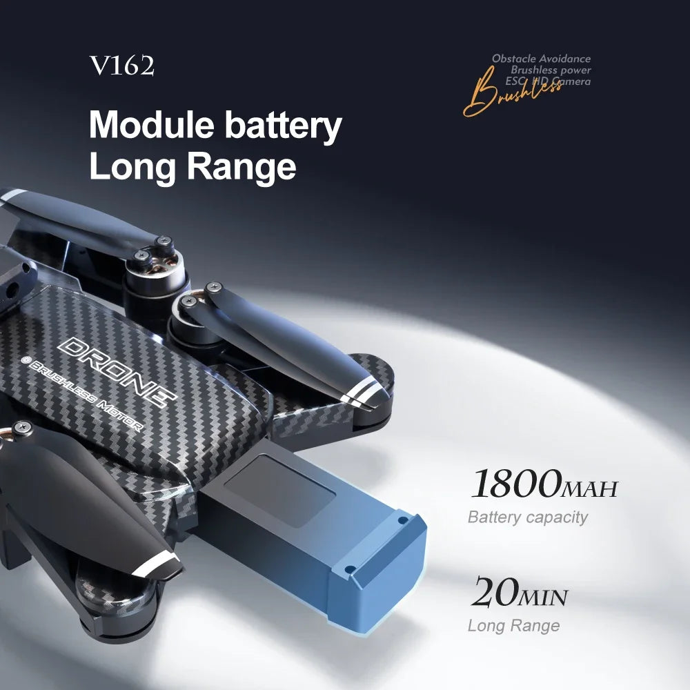 V162 Drone, obstacle avoidance v162 brushless power baf module battery