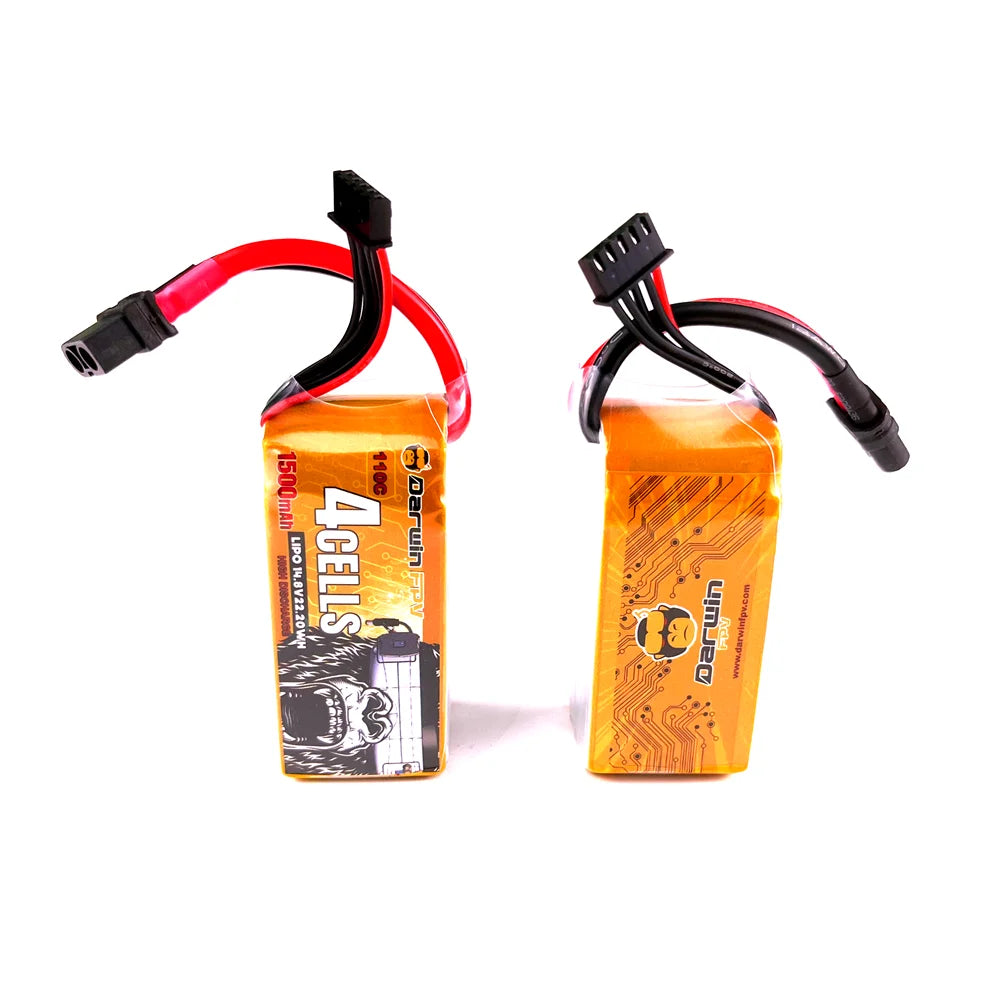 DarwinFPV 4S 1500mAh Battery - 14.8V 110C Lipo Racing Battery Quadcopter Racing FPV Drone Battery 10 DarwinFPV 4S 1500mAh Battery, if you purchased the battery and other products at the same time, we may split the order