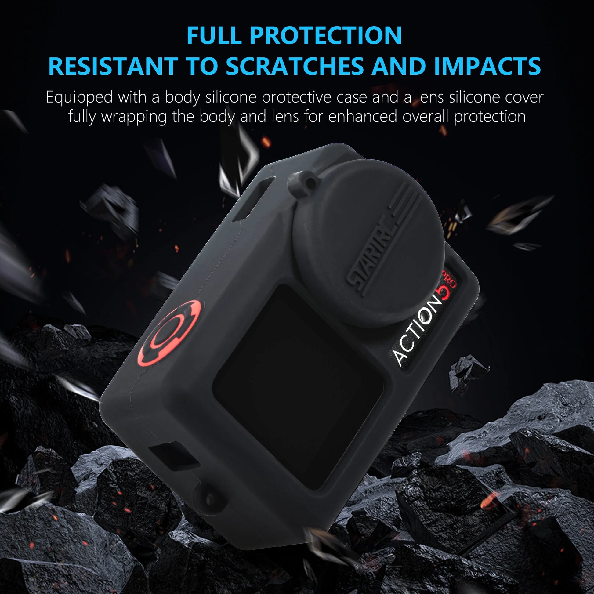 STARTRC Silicone Protective Cover, Full protection, scratch and impact resistant, silicone case with lens cover for enhanced durability.