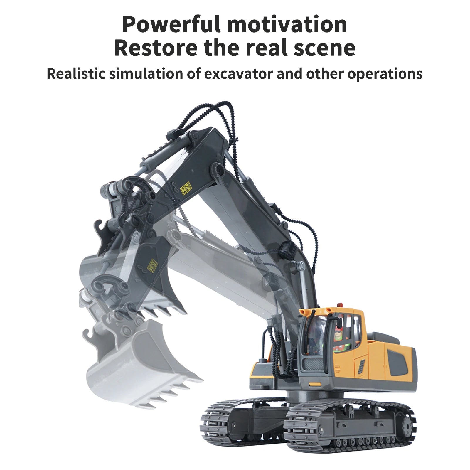 Powerful motivation Restore the real scene Realistic simulation of excavator and other
