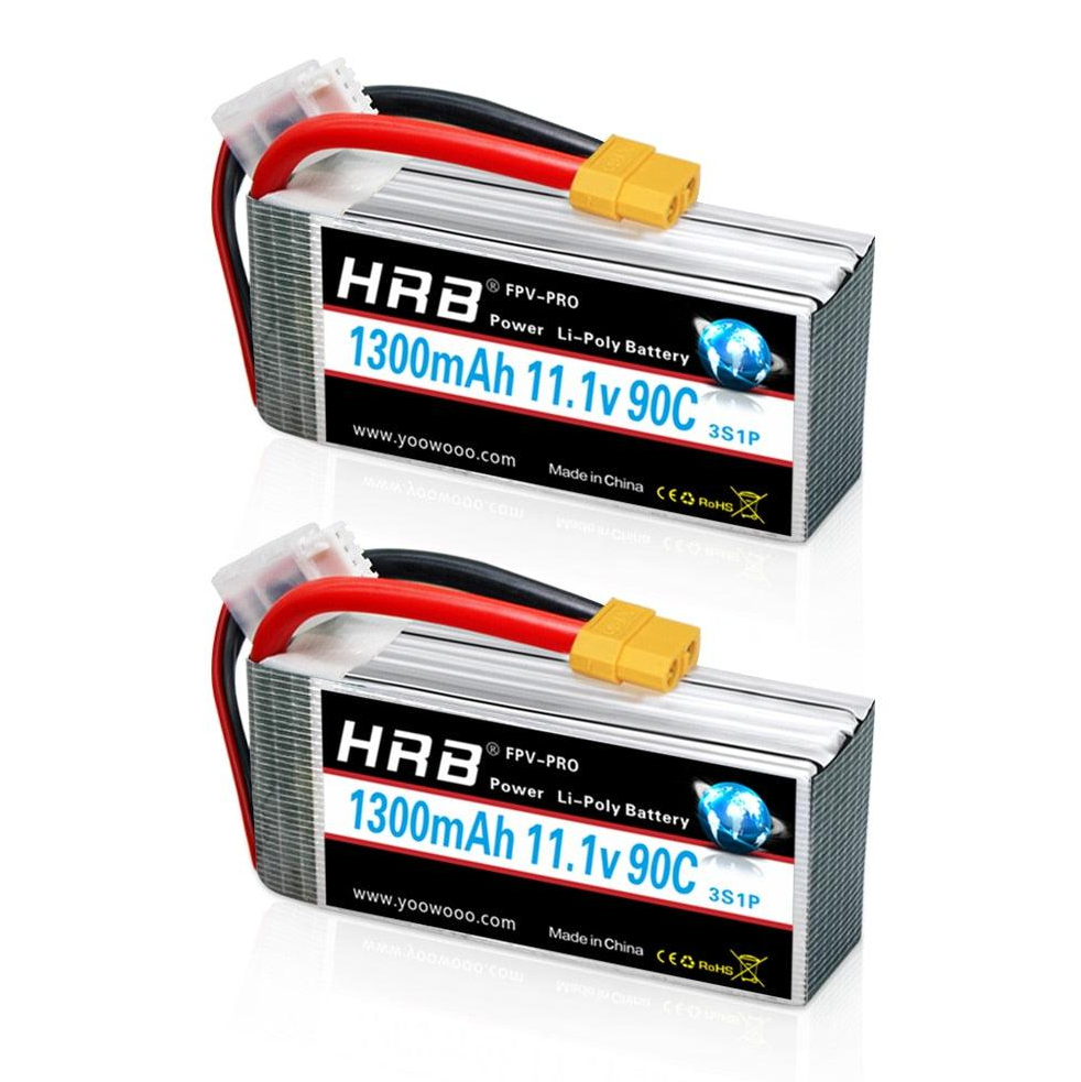 2PCS HRB 7.4V 11.1V 2S 3S Lipo Battery 1300mah 1500mah 1800mah 2200mah 2600mah 50C 60C 90C 100C XT60 T Plug RC Airplane FPV Car