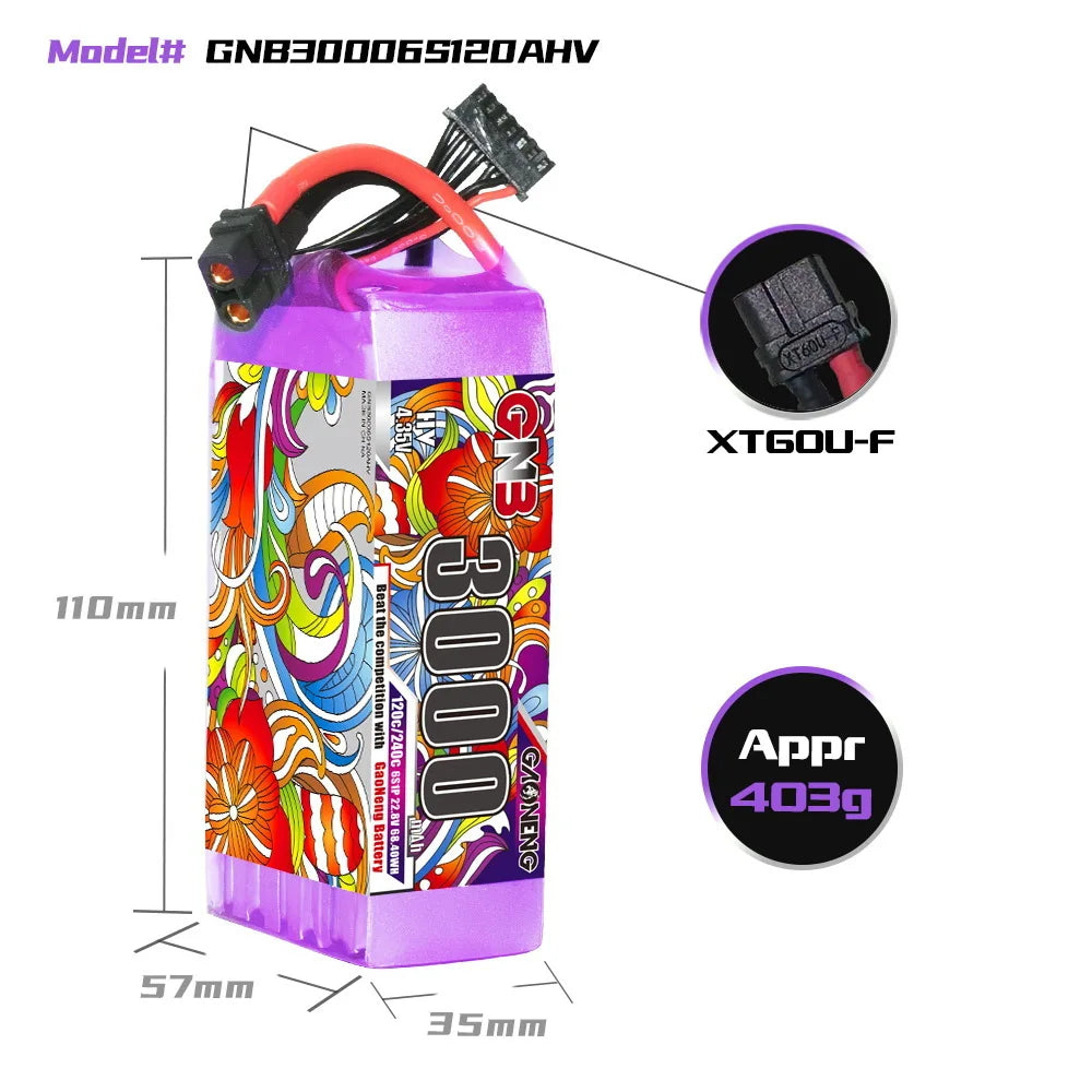 4.jpg GNB 6S HV Lipo drone battery with high capacity and discharge rate.