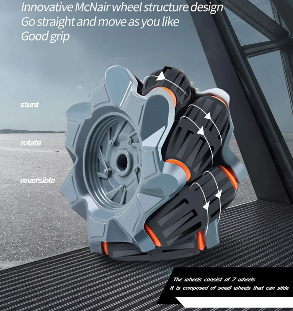 4WD RC Car Drift Stunt Car, Innovative McNair wheel structure design Go straight andmove as you like Goodgrip stunt