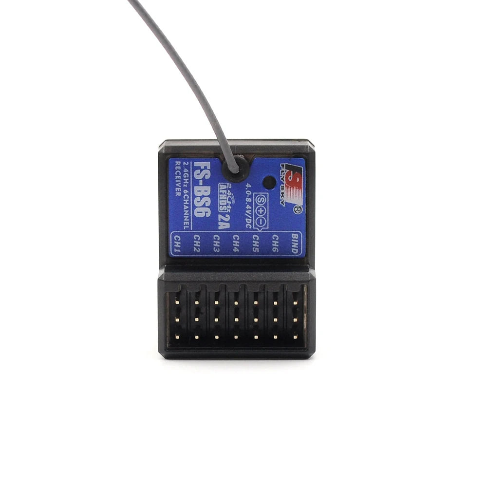 FlySky FS-BS6 2.4Ghz 6CH Receiver - AFHDS2 for FlySky FS-GT5 FS-IT4S Transmitter RC Car Boat 14 FlySky FS-BS6 2.4Ghz 6CH Receiver, Flysky FS-BS6 Receiver 2.4GHz RF Receiver 1 * Cable