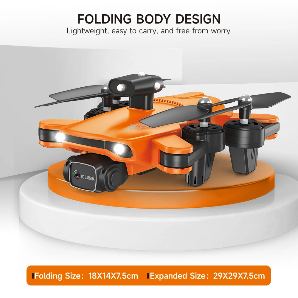 QJ F184 Drone - 4K Dual Camera WiFi FPV One Button Obstacle Avoidance Smart Follow 360° Quadcopter RC Helicopter Toy Gifts 12 QJ F184 Drone, folding body design lightweight, easy to carry, and free from worry folding