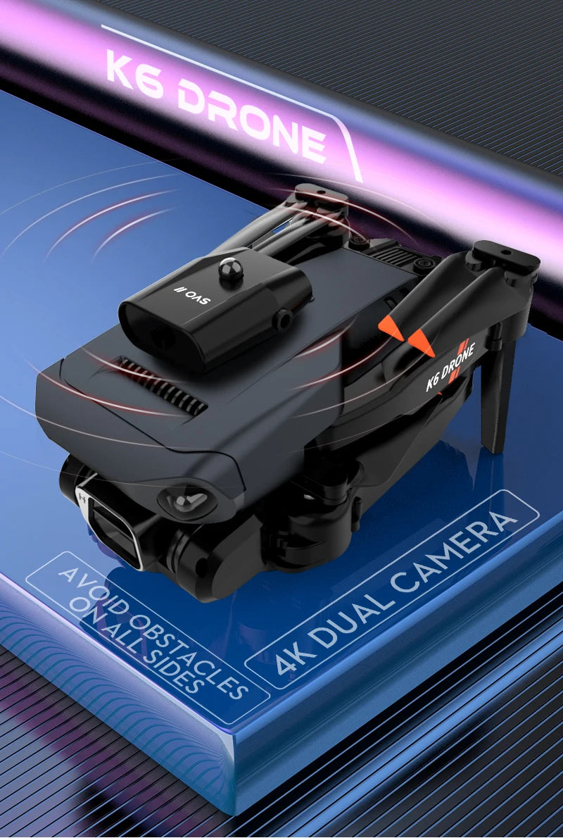NEW K6 Drone Professional 4K HD Camera Mini Drone Optical Flow Localization Three Sided Obstacle Avoidance Quadcopter Toy Gift 32 NEW K6 Drone, drone #oas dpone camera avoid dual onall
