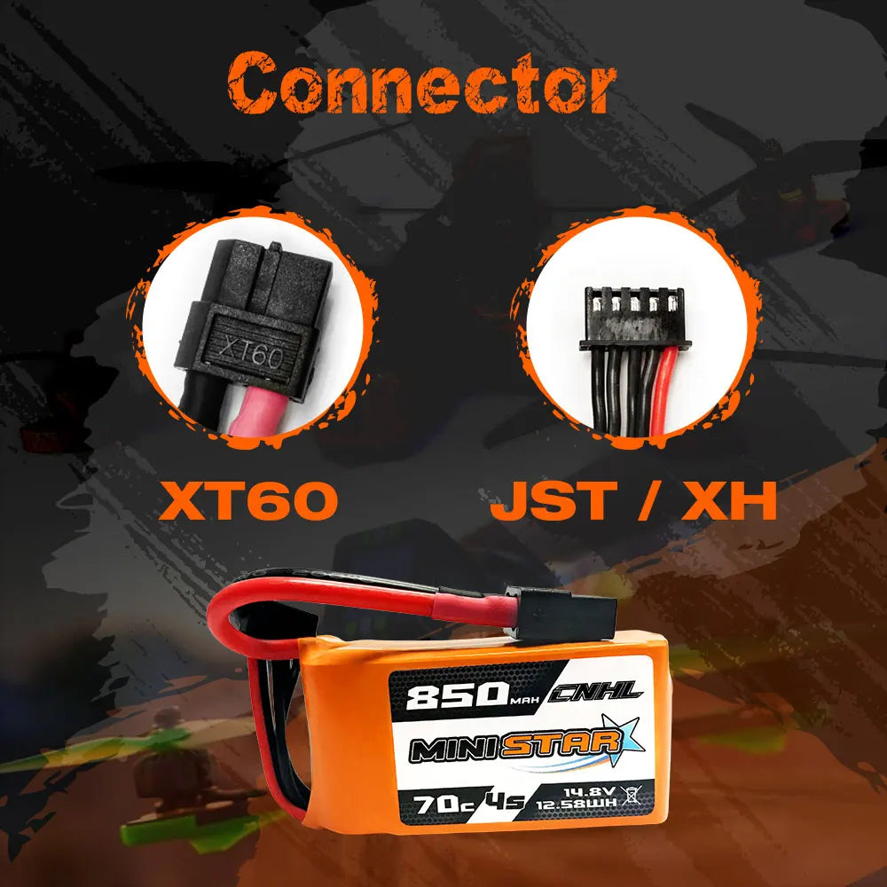 2/4PCS CNHL 4S 14.8V Lipo Battery for FPV - 850mAh 70C MiniStar Series With XT60 Plug For RC FPV Racing Drone Mini Quadcopter Airplane 13 2/4PCS CNHL 4S 14.8V Lipo Battery for FPV, 2/4PCS CNHL 4S