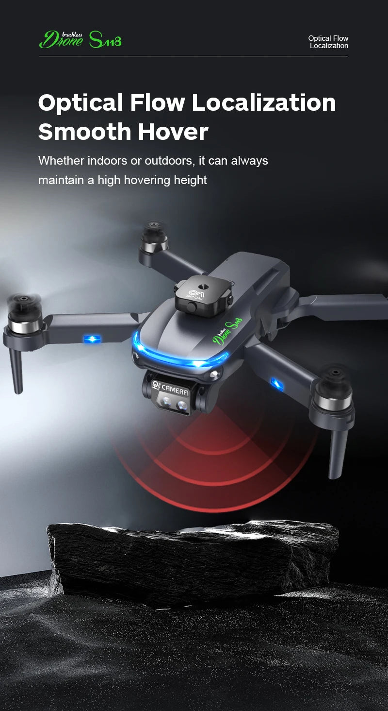 S118 Drone, the buushless hor0 sn8 optical flow