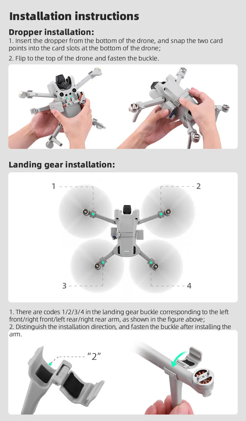 there are codes 1/2/3/4 in the landing gear buckle corresponding to the left front/right