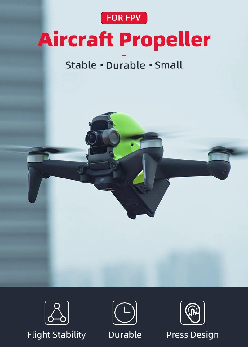 DJI FPV Propeller Guard Lens Cover Cap Antenna Signal Extender Landing Gear Propeller Box for DJI FPV Comb Drone Accessories 39 DJI FPV Propeller, FPV Aircraft Propeller Stable Durable Small Flight Stability Durable Press Design