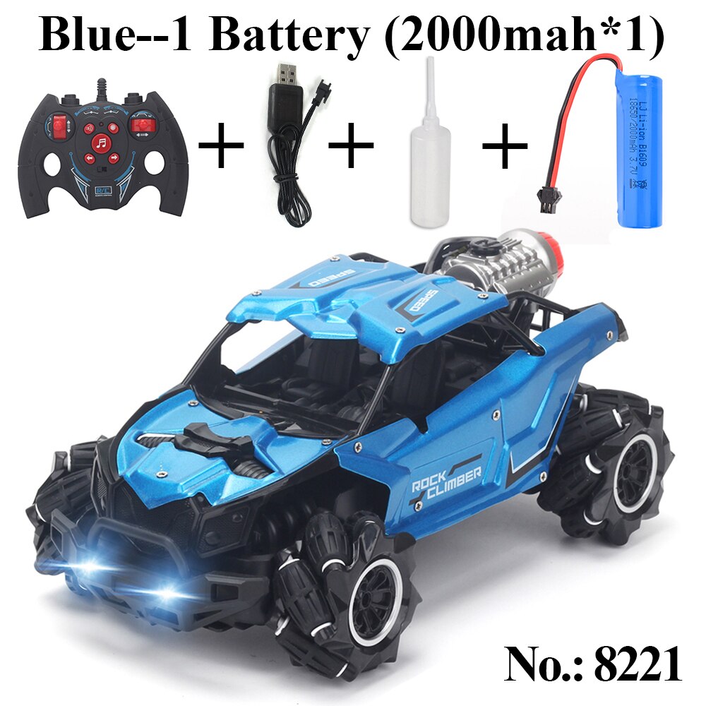 पैज़िबल न्यू रॉक क्रॉलर इलेक्ट्रिक 4WD ड्रिफ्ट आरसी कार - 2.4Ghz रिमोट कंट्रोल स्टंट स्प्रे कार खिलौने लड़कों के लिए मशीन ऑन रेडियो कंट्रोल