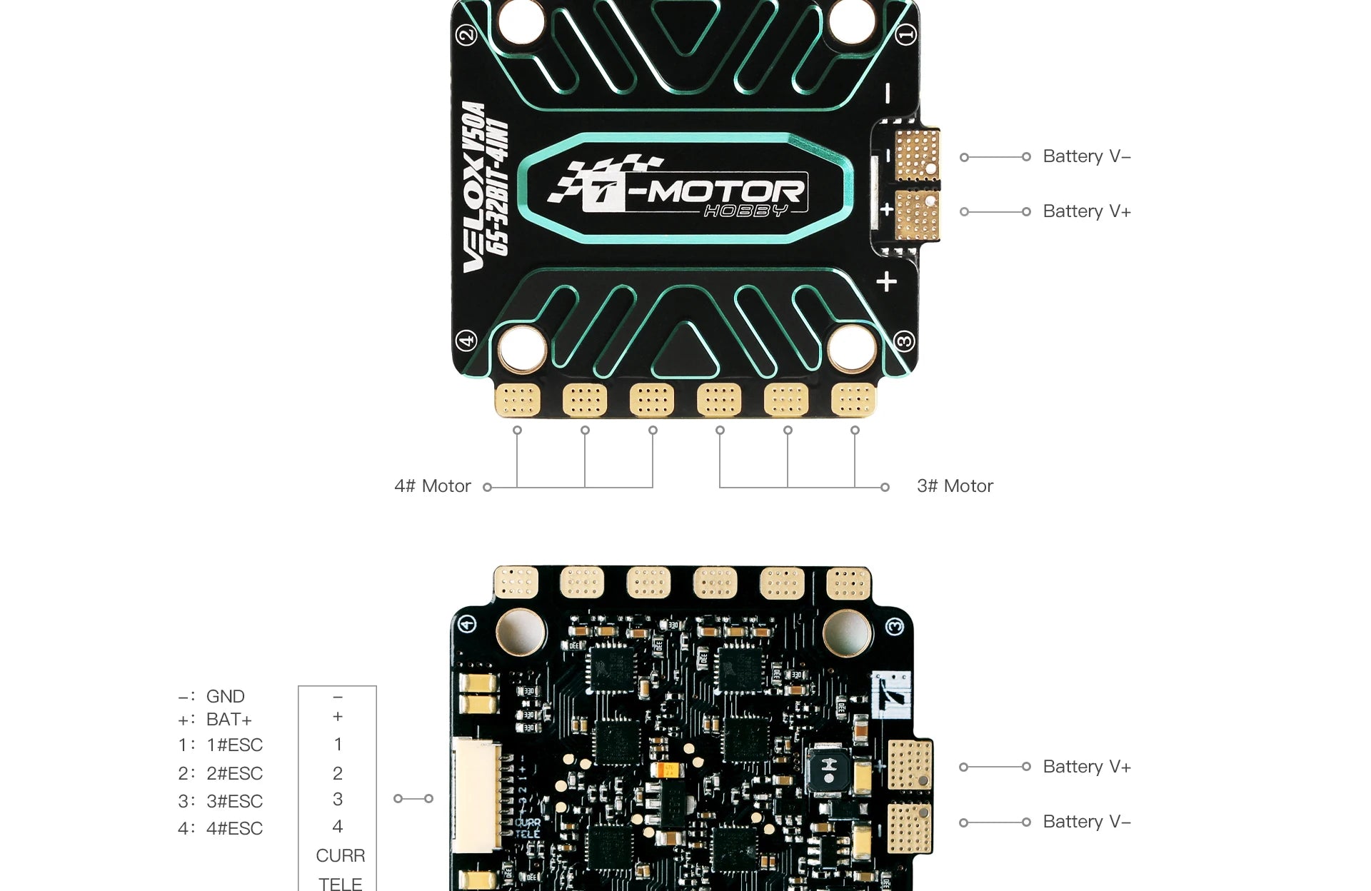 T-motor V50A 6S 4IN1 32BIT ESC SPECIFIC