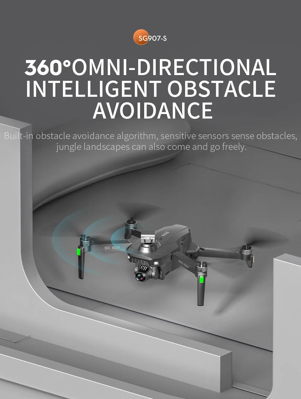 SG907S Drone, SG9O7-$ 360'OMNI-DIRECTIONAL INTELLIGENT