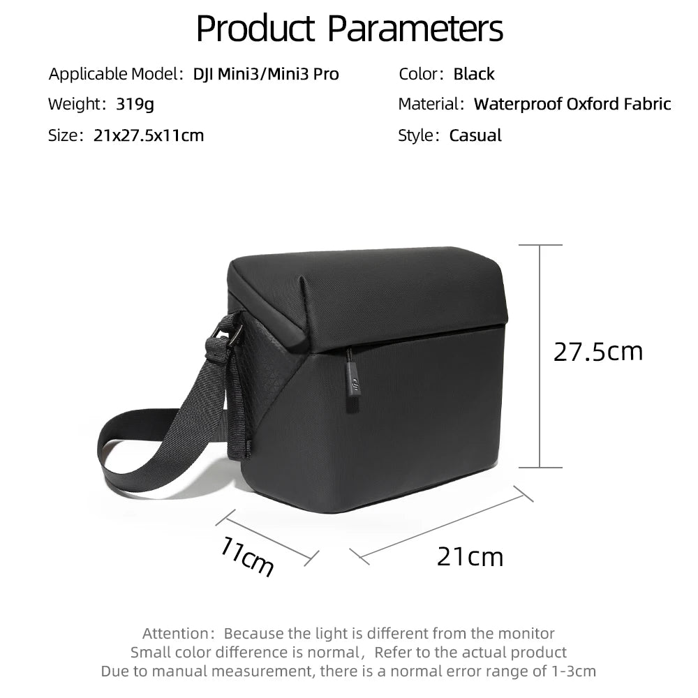 For DJI Mini 4 Pro Storage Bag, DJI Mini3/Mini3 Pro Color: Black Weight: 319g Material: Water
