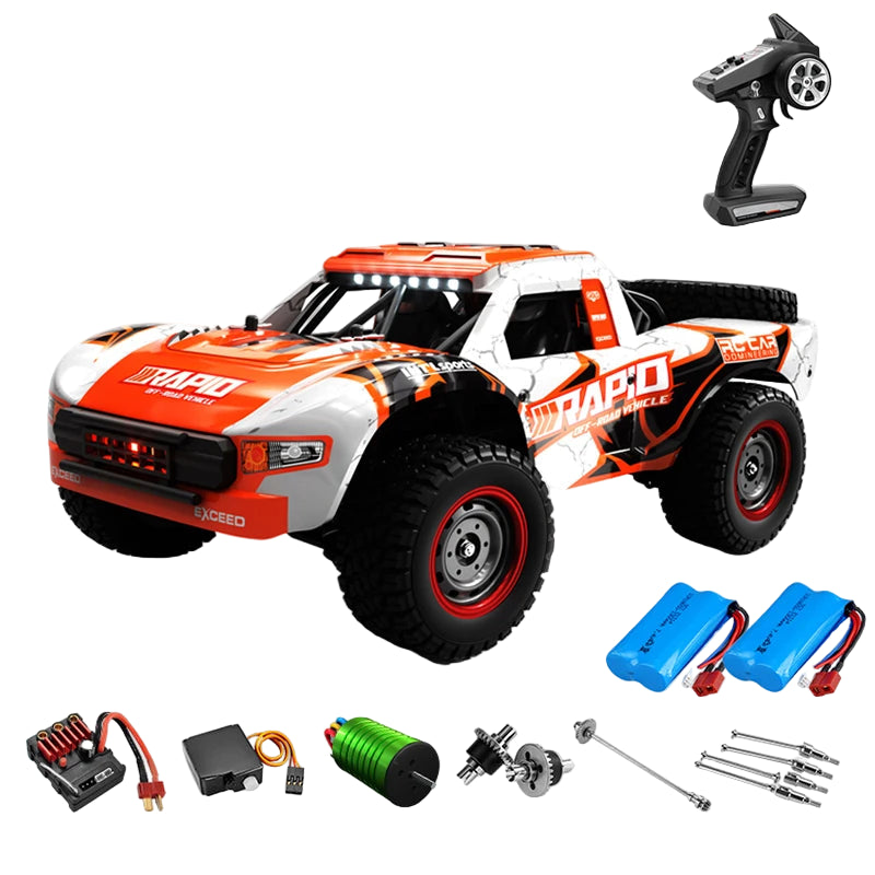 Rc Truck DISHUO Q130 1/16 4x4, 50KM/H or 75+km/h, Brushless/Brushed, 2.4G RTR, LED, 80–120M Range, 7.4V Li‑ion