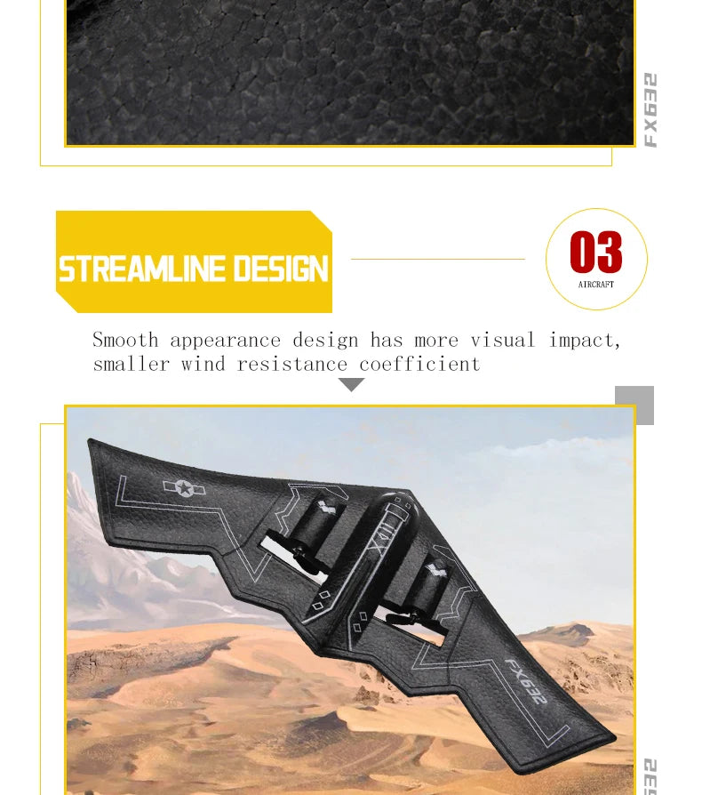 Rc Plane B2 Stealth Bomber - 2Ch 34Cm Wingspain Cessna 2.4G Remote Control Airplane Aircraft Drone Toys for Adults Children 25 Rc Plane B2 Stealth Bomber, IstreAMLINE designi 03 ATRCRAFT Smooth appearance design has more visual impac