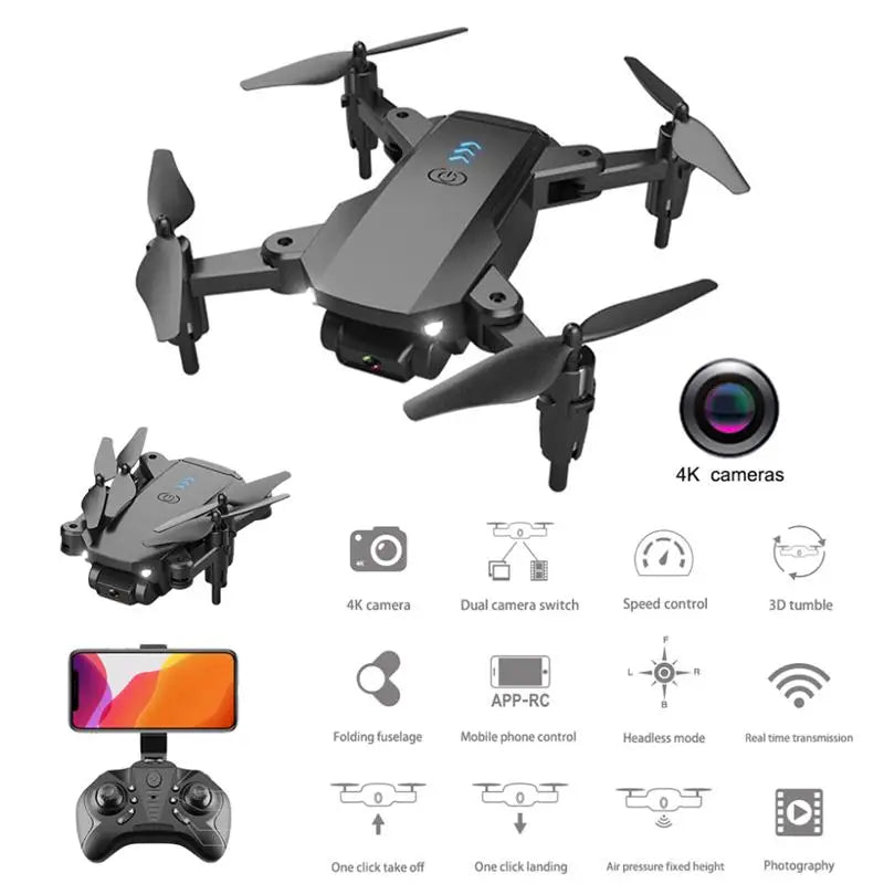 Q12 Drone - 4k HD Camera WiFi Fpv Air Pressure Altitude Hold Black And Gray drone Foldable RC Drones Toy 23 Q12 Drone, 4k cameras 4k camera dual camera switch speed control jd