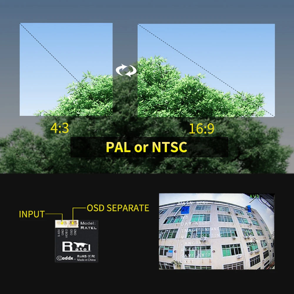 TCMMRC LAL5 Racing Drone - 4K HD 2307 2450KV Radio Control Drone Kit Wheelbase 225mm Freestyle FPV Racing Drone with Caddx Camera 60A ESC 10 TCMMRC LAL5 Racing Drone, 4.3 16.9 PAL or NTSC OSD SEPARATE INPUT