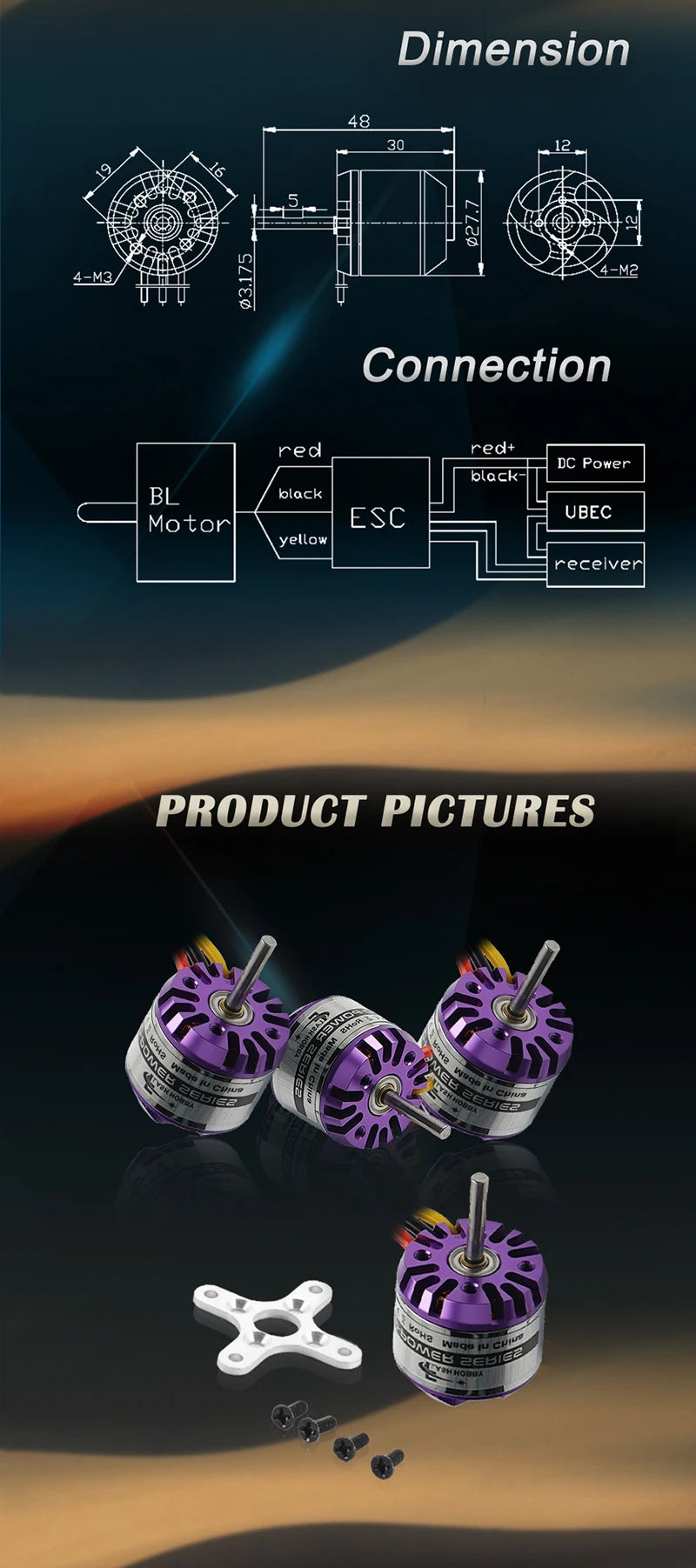 FLASHHOBBY New H2830 2830 3250KV 3500KV 4000KV Brushless Motor and Hobbywing Skywalker ESC 40A 2-3S for RC Helicopter 15 hopan Ebiez Mobda Diez "02 Cuiu? ROM