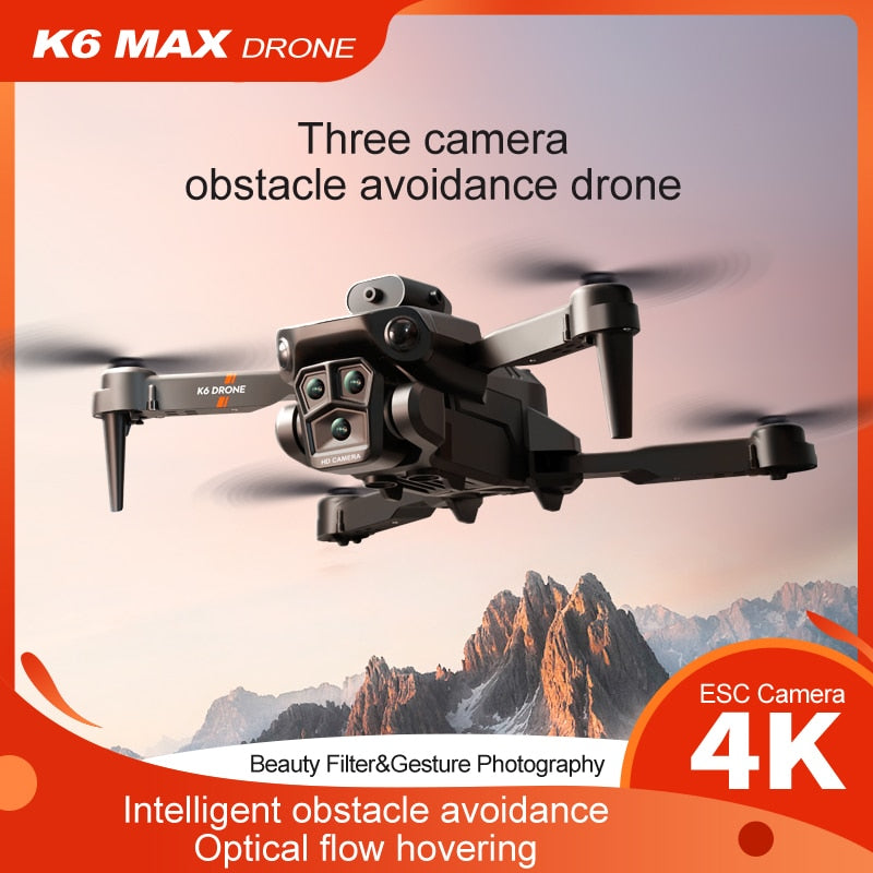 Drone 4K Avec Caméra, évitement D'obstacles 360°, Moteur Sans Balais, 2 Batteries – Noir Drone 4K Avec Caméra, évitement D'obstacles 360°, Moteur Sans Balais, 2 Batteries – Noir