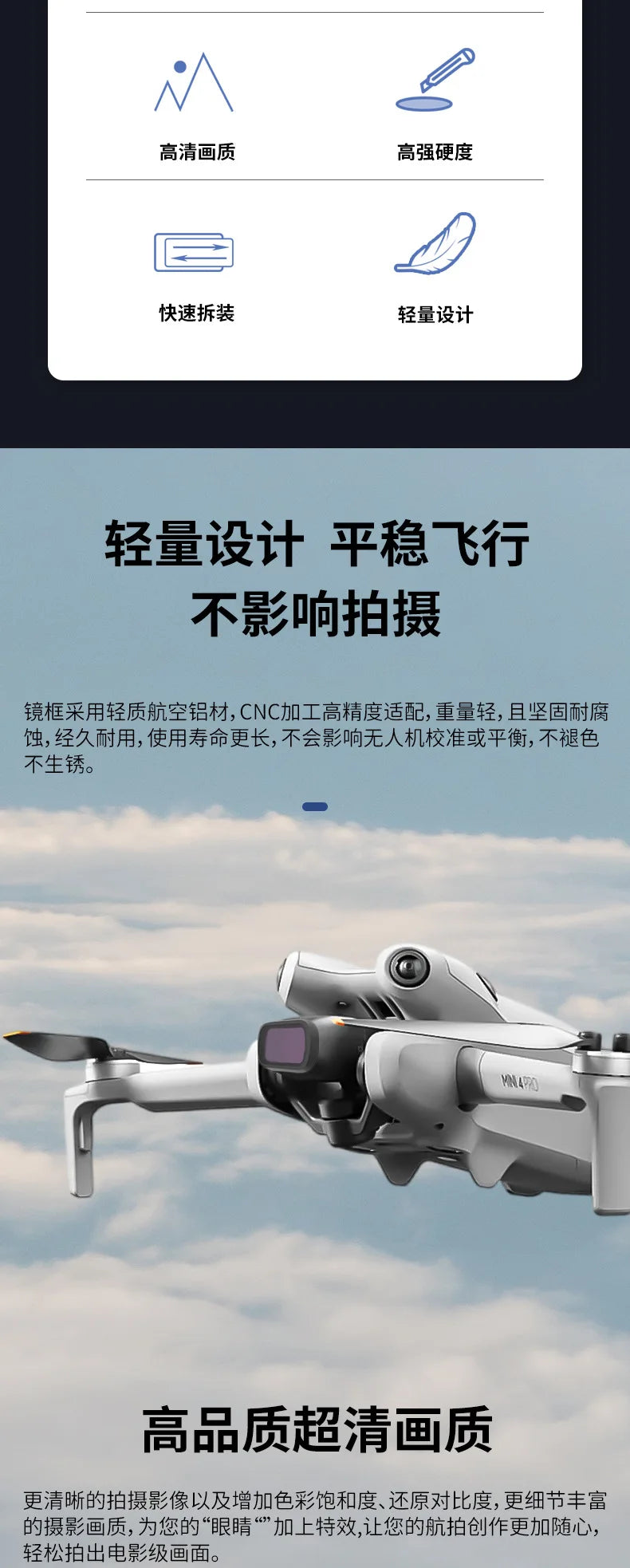 For DJI Mini 4 Pro filter - UV lens protection CPL polarization, ND8 light reduction, mini 4 Pro drone UV lens 25 For DJI Mini 4 Pro filter, '2XMA, @A#mEK,TzRI@EA