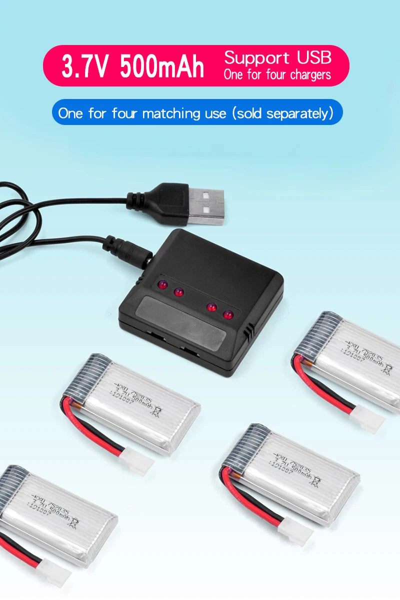 3.7V 500mAh Supporrt dUusB One for four matching