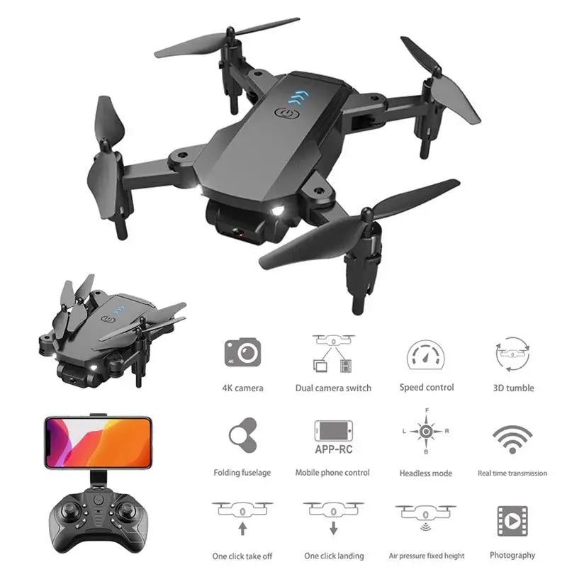 Q12 Drone - 4k HD Camera WiFi Fpv Air Pressure Altitude Hold Black And Gray drone Foldable RC Drones Toy 21 Q12 Drone, 4k camera dual camera switch speed control 3d tumble app-r